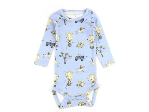 Name It chambray blue melange dyreprint body